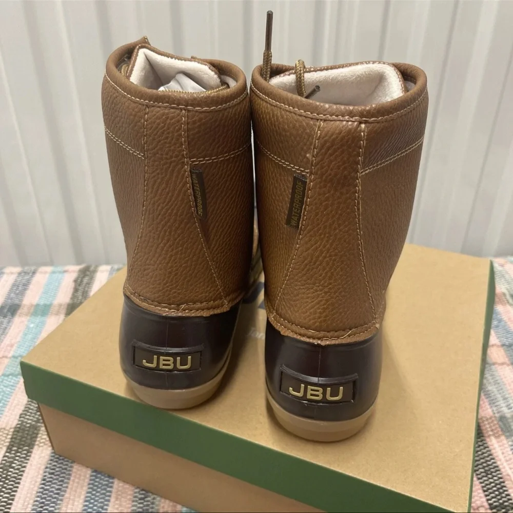 New in Box JBU Jambu Men's Size 12 Dk Brown & Tan Waterproof Boots